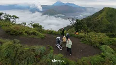布罗莫火山航拍全景